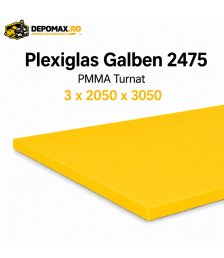 Plexiglas Galben 2475 PMMA turnat 3 x 2050 x 3050 mm
